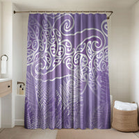 Aotearoa Maori Koru Curves Bathroom Set Silver Ferns - Amethyst