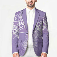 Aotearoa Maori Koru Curves Blazer Silver Ferns - Amethyst