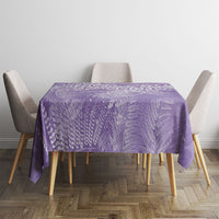 Aotearoa Maori Koru Curves Tablecloth Silver Ferns - Amethyst