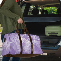 Aotearoa Maori Koru Curves Travel Bag Silver Ferns - Amethyst