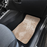 Aotearoa Maori Koru Curves Car Mats Silver Ferns - Mocha