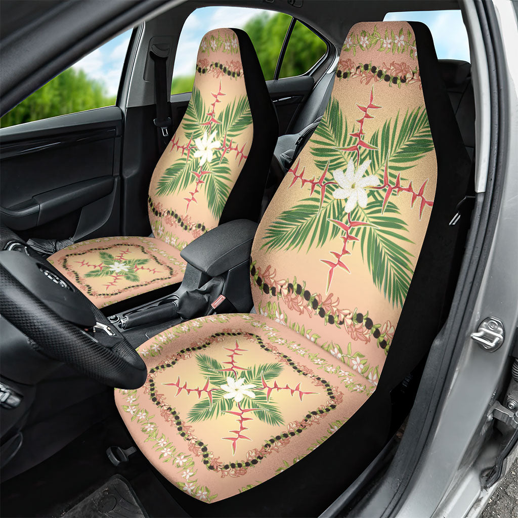 Hawaii Quilt Inspired Collection Aloha Flowers Car Seat Cover Maile - Kukui Nut Lei