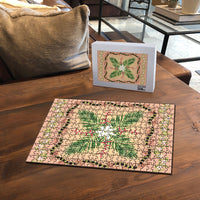 Hawaii Quilt Inspired Collection Aloha Flowers Puzzle Maile - Kukui Nut Lei