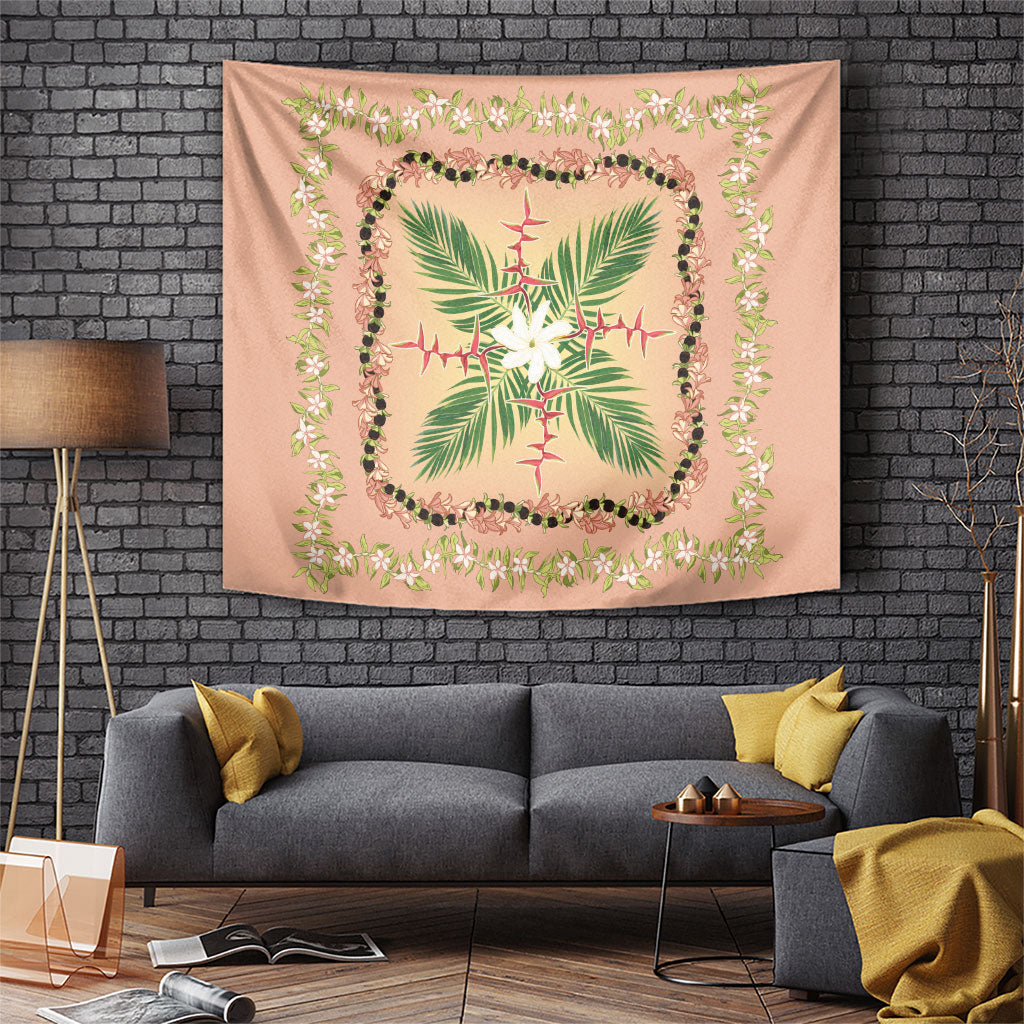 Hawaii Quilt Inspired Collection Aloha Flowers Tapestry Maile - Kukui Nut Lei