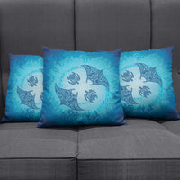 Hawaii Quilt Inspired Collection Aloha Sea Pillow Cover Manta Ray and Turtles