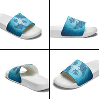 Hawaii Quilt Inspired Collection Aloha Sea Slide Sandals Manta Ray and Turtles