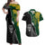Personalised New Zealand Vs South Africa Rugby Couples Matching Off Shoulder Maxi Dress and Hawaiian Shirt Rivals Dynamics LT7 Black Green - Polynesian Pride