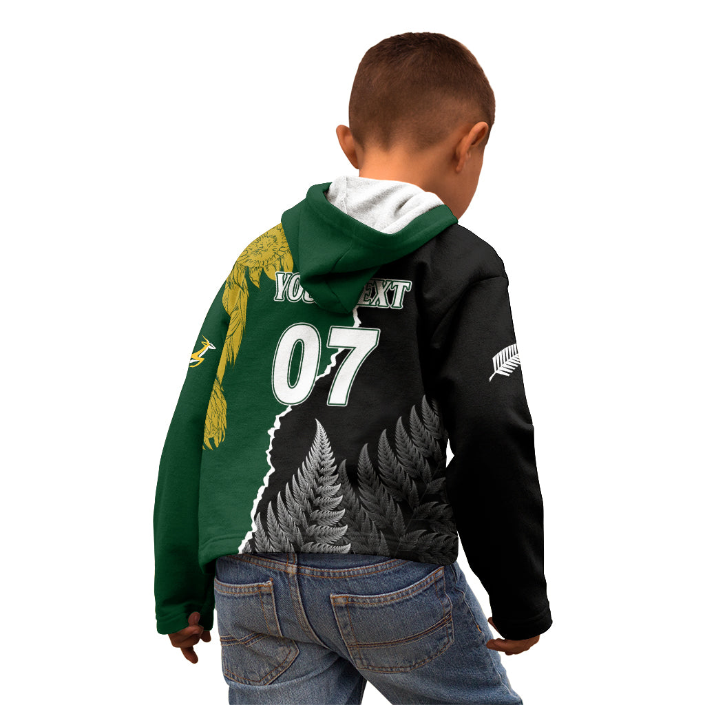 Personalised New Zealand Vs South Africa Rugby Kid Hoodie Rivals Dynamics LT7 - Polynesian Pride