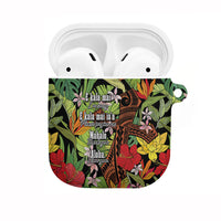 Mahalo Hawaii Ho'oponopono Pule AirPods Case Polynesian Pattern Cross LT7 Black - Polynesian Pride