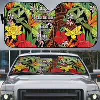 Mahalo Hawaii Ho'oponopono Pule Auto Sun Shade Polynesian Pattern Cross LT7 Black - Polynesian Pride