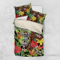 Mahalo Hawaii Ho'oponopono Pule Bedding Set Polynesian Pattern Cross LT7 US Twin 172cm x 218cm Black - Polynesian Pride