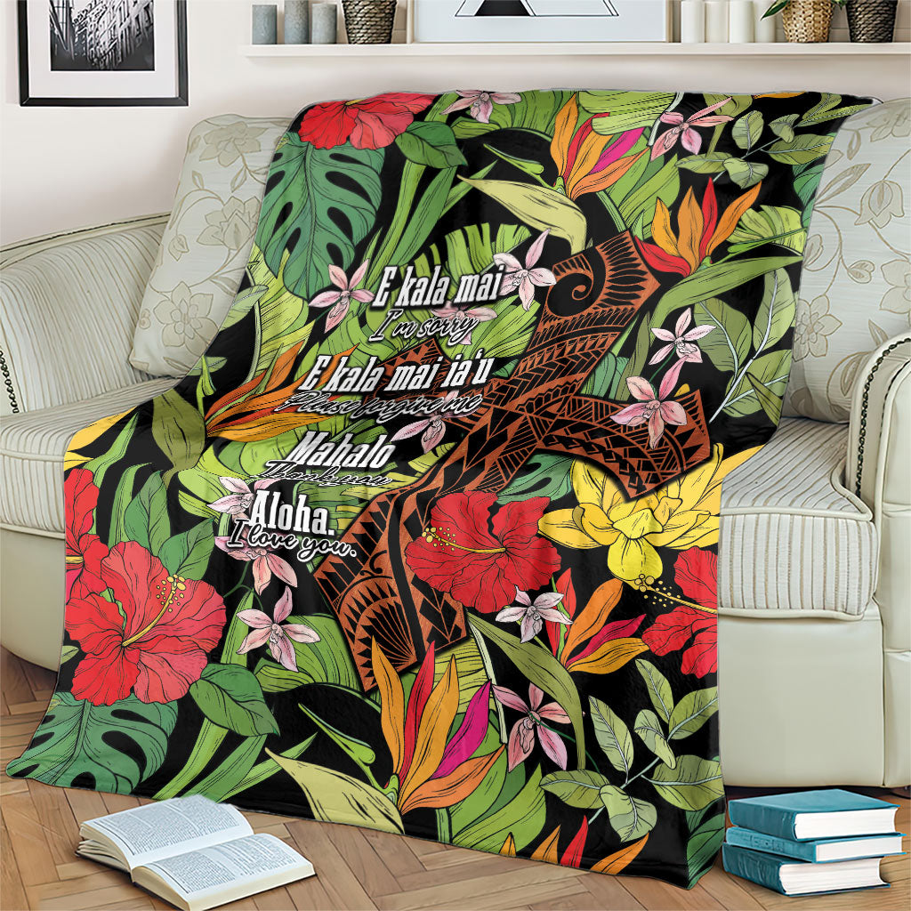 Mahalo Hawaii Ho'oponopono Pule Blanket Polynesian Pattern Cross LT7 - Polynesian Pride