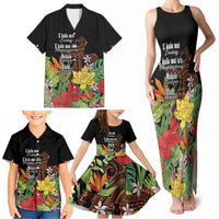 Mahalo Hawaii Ho'oponopono Pule Family Matching Tank Maxi Dress and Hawaiian Shirt Polynesian Pattern Cross LT7 - Polynesian Pride