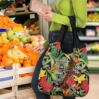Mahalo Hawaii Ho'oponopono Pule Grocery Bag Polynesian Pattern Cross LT7 - Polynesian Pride