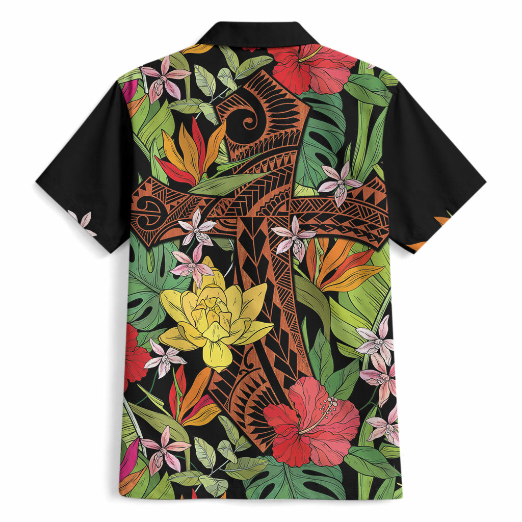 Mahalo Hawaii Ho'oponopono Pule Hawaiian Shirt Polynesian Pattern Cross LT7 - Polynesian Pride