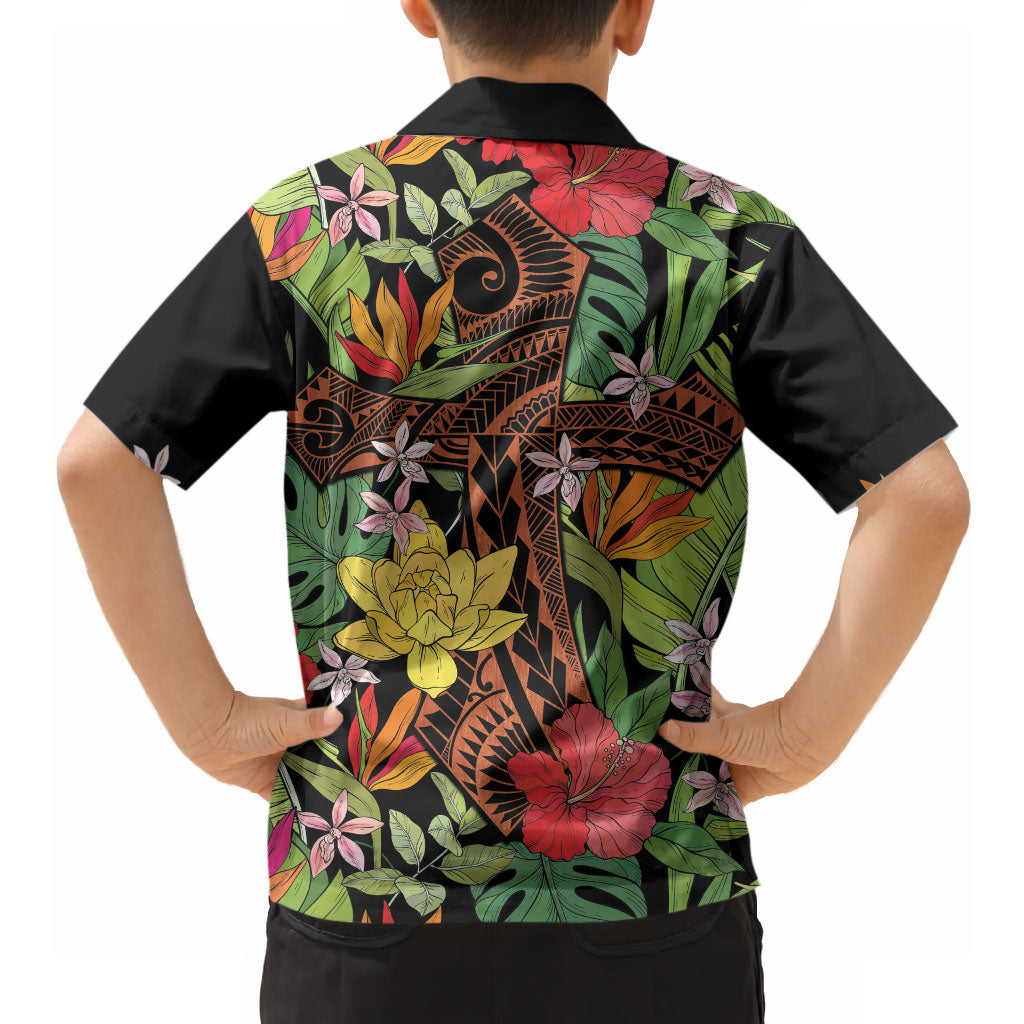 Mahalo Hawaii Ho'oponopono Pule Hawaiian Shirt Polynesian Pattern Cross LT7 - Polynesian Pride