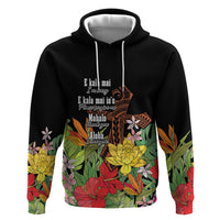 Mahalo Hawaii Ho'oponopono Pule Hoodie Polynesian Pattern Cross LT7 Pullover Hoodie Black - Polynesian Pride