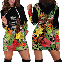 Mahalo Hawaii Ho'oponopono Pule Hoodie Dress Polynesian Pattern Cross LT7 - Polynesian Pride
