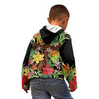 Mahalo Hawaii Ho'oponopono Pule Kid Hoodie Polynesian Pattern Cross LT7 - Polynesian Pride