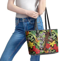 Mahalo Hawaii Ho'oponopono Pule Leather Tote Bag Polynesian Pattern Cross LT7 - Polynesian Pride