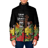 Mahalo Hawaii Ho'oponopono Pule Padded Jacket Polynesian Pattern Cross LT7 Men Black - Polynesian Pride