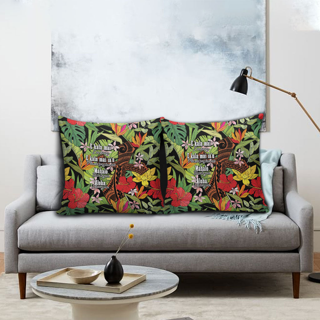 Mahalo Hawaii Ho'oponopono Pule Pillow Cover Polynesian Pattern Cross LT7 - Polynesian Pride