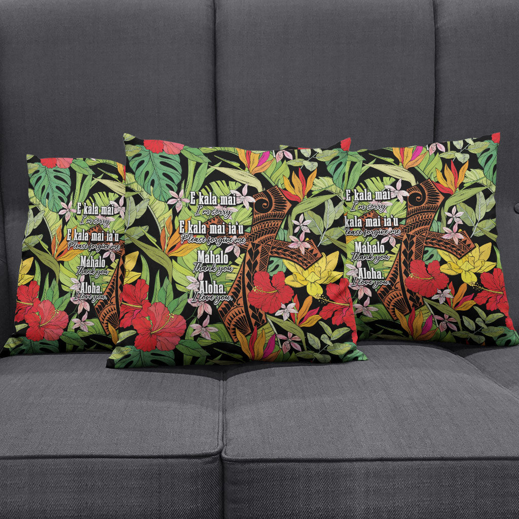 Mahalo Hawaii Ho'oponopono Pule Pillow Cover Polynesian Pattern Cross LT7 - Polynesian Pride
