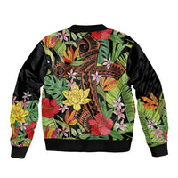 Mahalo Hawaii Ho'oponopono Pule Sleeve Zip Bomber Jacket Polynesian Pattern Cross LT7 - Polynesian Pride