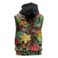 Mahalo Hawaii Ho'oponopono Pule Sleeveless Hoodie Polynesian Pattern Cross LT7 - Polynesian Pride