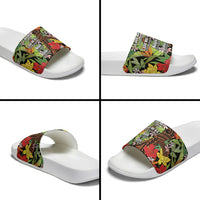 Mahalo Hawaii Ho'oponopono Pule Slide Sandals Polynesian Pattern Cross LT7 - Polynesian Pride