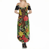 Mahalo Hawaii Ho'oponopono Pule Summer Maxi Dress Polynesian Pattern Cross LT7 - Polynesian Pride