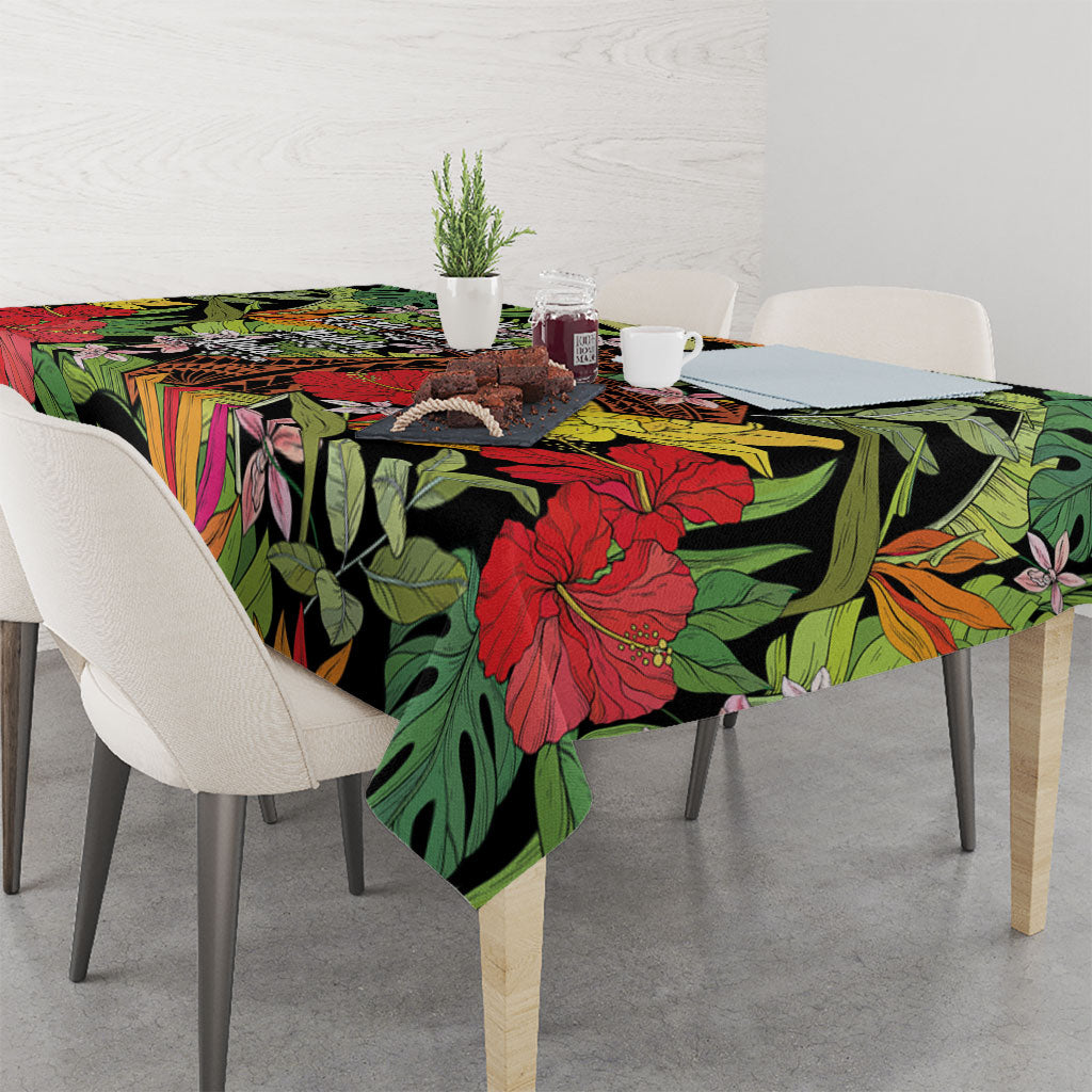 Mahalo Hawaii Ho'oponopono Pule Tablecloth Polynesian Pattern Cross LT7 - Polynesian Pride