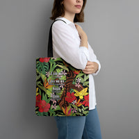Mahalo Hawaii Ho'oponopono Pule Tote Bag Polynesian Pattern Cross