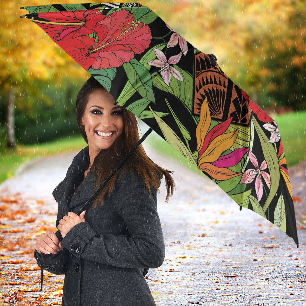 Mahalo Hawaii Ho'oponopono Pule Umbrella Polynesian Pattern Cross LT7 - Polynesian Pride