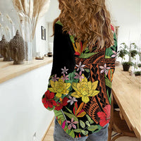 Mahalo Hawaii Ho'oponopono Pule Women Casual Shirt Polynesian Pattern Cross LT7 - Polynesian Pride