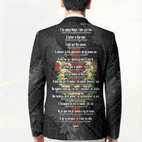 Hawaii Ka Pule a ka Haku Memorial Blazer Flower Lei Cross - Black LT7 - Polynesian Pride