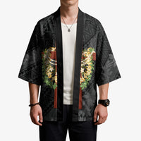 Hawaii Ka Pule a ka Haku Memorial Kimono Flower Lei Cross - Black LT7 - Polynesian Pride