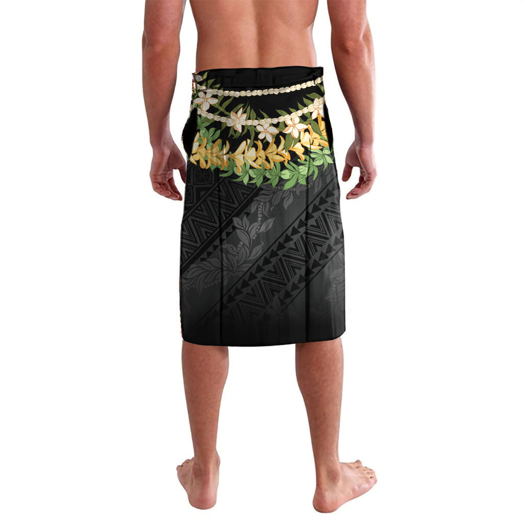 Hawaii Ka Pule a ka Haku Memorial Lavalava Flower Lei Cross - Black LT7 - Polynesian Pride