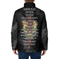 Hawaii Ka Pule a ka Haku Memorial Padded Jacket Flower Lei Cross - Black LT7 - Polynesian Pride