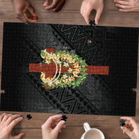 Hawaii Ka Pule a ka Haku Memorial Puzzle Flower Lei Cross - Black LT7 - Polynesian Pride