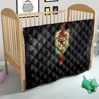 Hawaii Ka Pule a ka Haku Memorial Quilt Flower Lei Cross - Black LT7 - Polynesian Pride