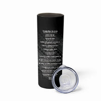 Hawaii Ka Pule a ka Haku Memorial Skinny Tumbler Flower Lei Cross - Black LT7 - Polynesian Pride