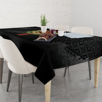 Hawaii Ka Pule a ka Haku Memorial Tablecloth Flower Lei Cross - Black LT7 - Polynesian Pride
