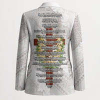 Hawaii Ka Pule a ka Haku Memorial Blazer Flower Lei Cross - Ivory White LT7 - Polynesian Pride