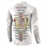 Hawaii Ka Pule a ka Haku Memorial Button Sweatshirt Flower Lei Cross - Ivory White LT7 - Polynesian Pride