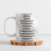 Hawaii Ka Pule a ka Haku Memorial Ceramic Mug Flower Lei Cross - Ivory White LT7 Ivory - Polynesian Pride