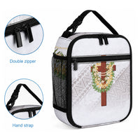 Hawaii Ka Pule a ka Haku Memorial Lunch Bag Flower Lei Cross - Ivory White LT7 - Polynesian Pride