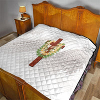 Hawaii Ka Pule a ka Haku Memorial Quilt Flower Lei Cross - Ivory White LT7 - Polynesian Pride