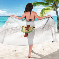 Hawaii Ka Pule a ka Haku Memorial Sarong Flower Lei Cross - Ivory White LT7 - Polynesian Pride
