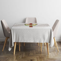 Hawaii Ka Pule a ka Haku Memorial Tablecloth Flower Lei Cross - Ivory White LT7 - Polynesian Pride